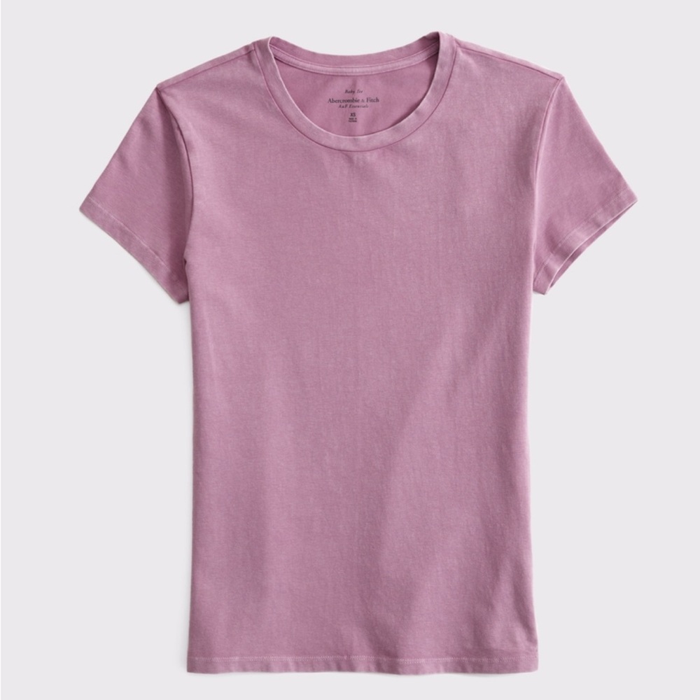 Abercrombie & Fitch Muted Purple Essential Tuckable Baby Tee